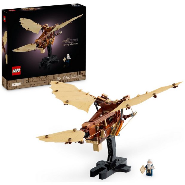 LEGO Icons Leonardo da Vinci's Flying Machine building set, imported from the UK