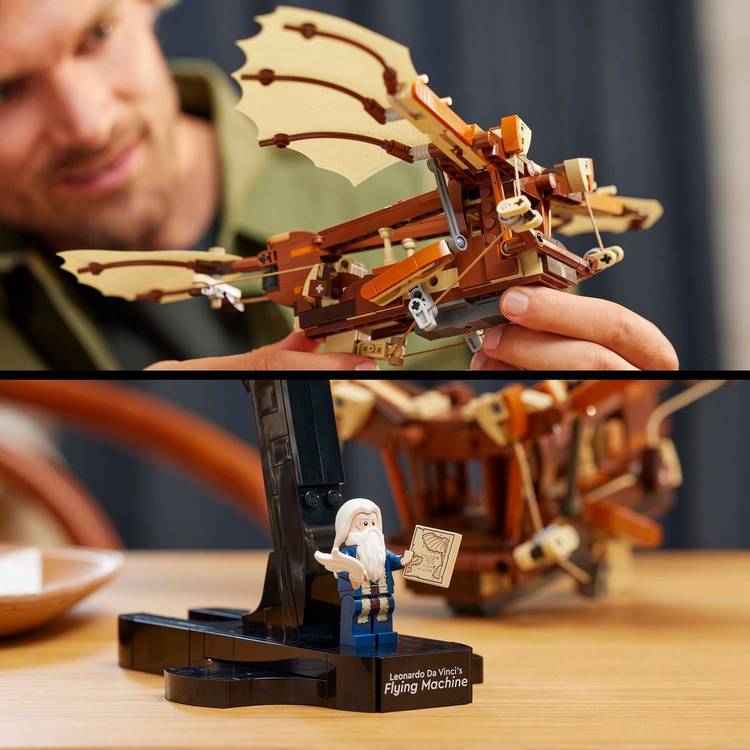 LEGO Icons Leonardo da Vinci's Flying Machine building set, imported from the UK