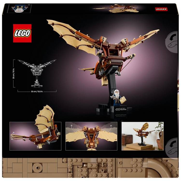 LEGO Icons Leonardo da Vinci's Flying Machine building set, imported from the UK