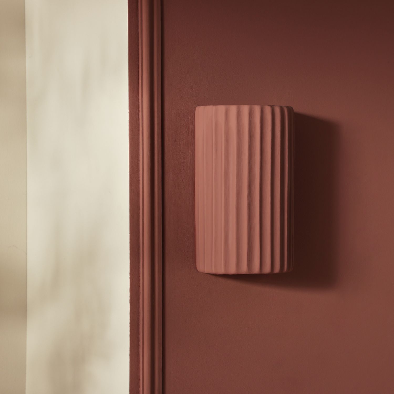 Argos Home Mars ceramic ribbed wall light white (British brand)