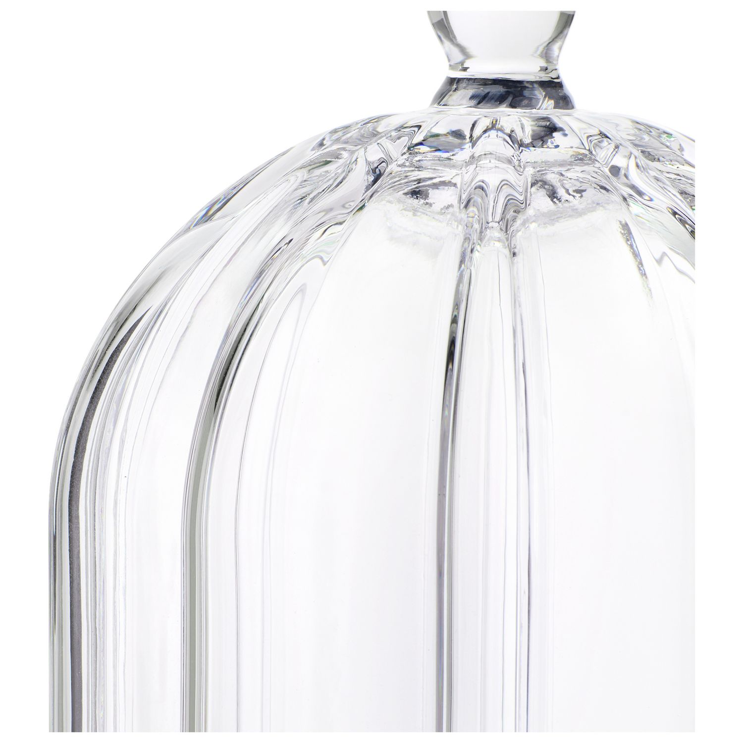 Habitat ribbed glass cloche clear 27.5cm (British brand)