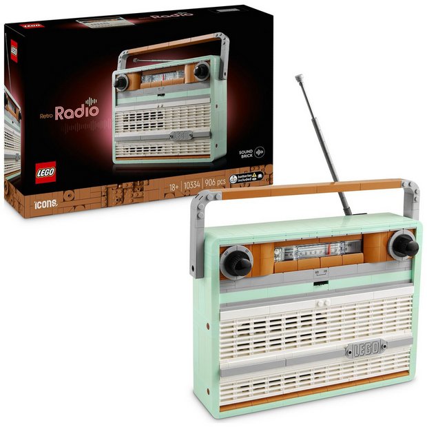 LEGO Icons Retro Radio building set 906 pieces - British product