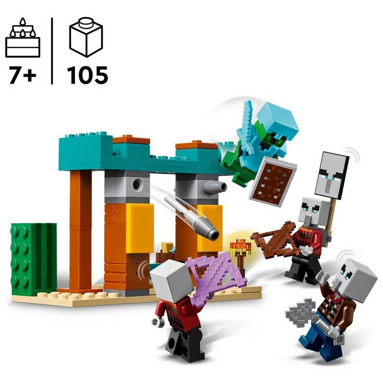 LEGO Minecraft Illager Desert Patrol building set 105 pieces (British brand)
