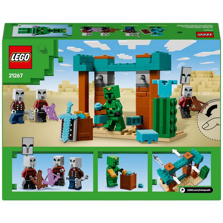 LEGO Minecraft Illager Desert Patrol building set 105 pieces (British brand)