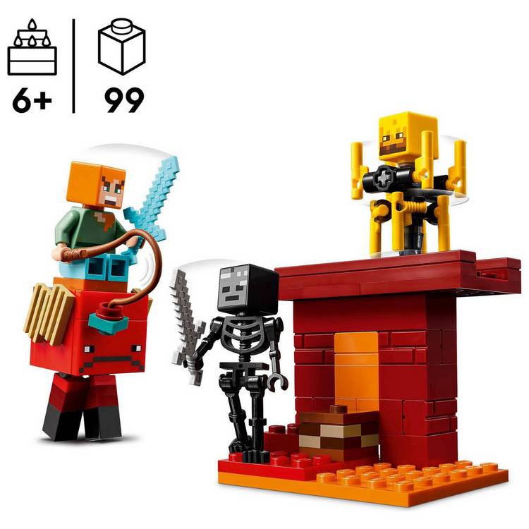 LEGO Minecraft The Nether Lava Battle building set 99 pieces, imported from the UK