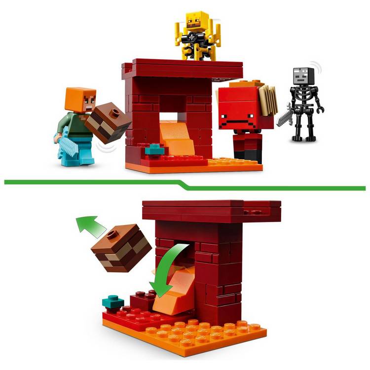 LEGO Minecraft The Nether Lava Battle building set 99 pieces, imported from the UK