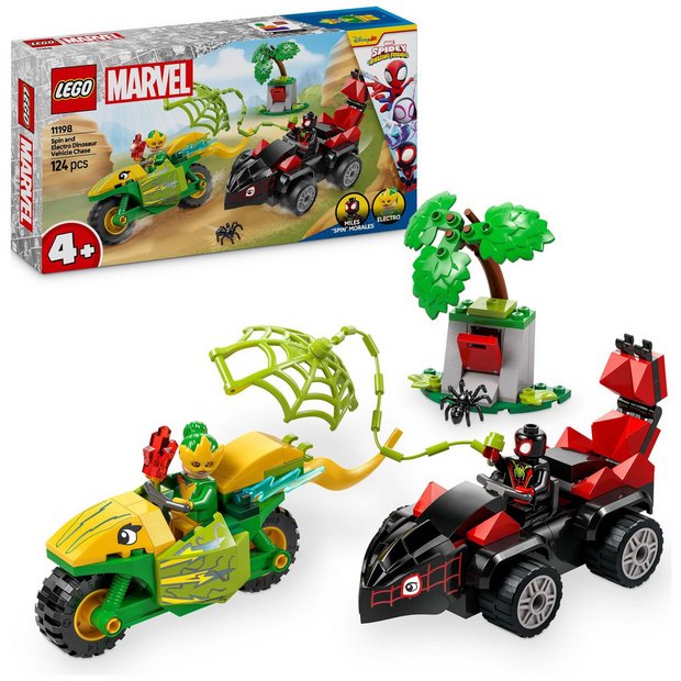 LEGO Marvel Spidey dinosaur vehicle toy set 124 pieces, UK version