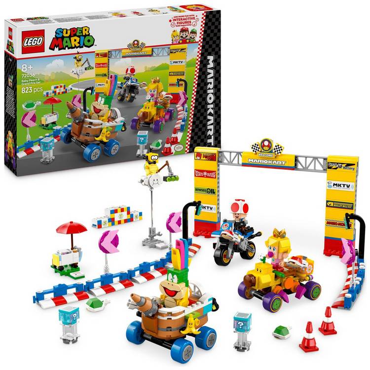 LEGO Super Mario Kart Baby Peach Grand Prix set 72036 (British brand)