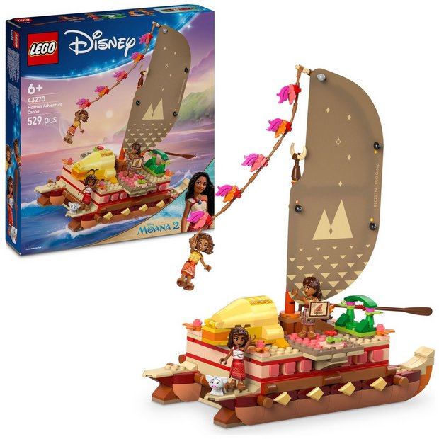 LEGO Moana's Adventure Canoe building set 529 pieces, UK version