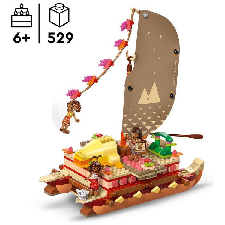 LEGO Moana's Adventure Canoe building set 529 pieces, UK version