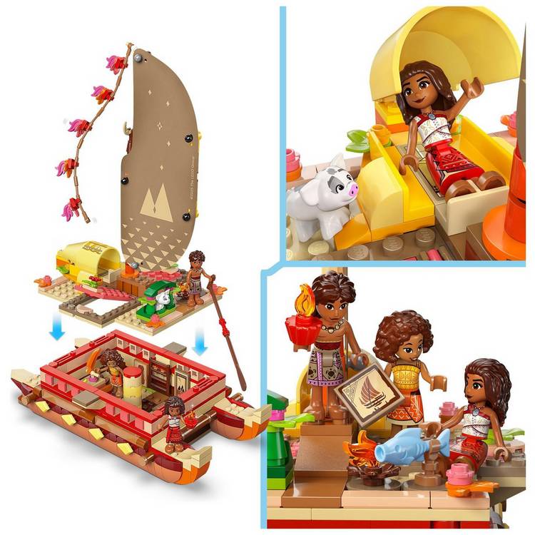 LEGO Moana's Adventure Canoe building set 529 pieces, UK version