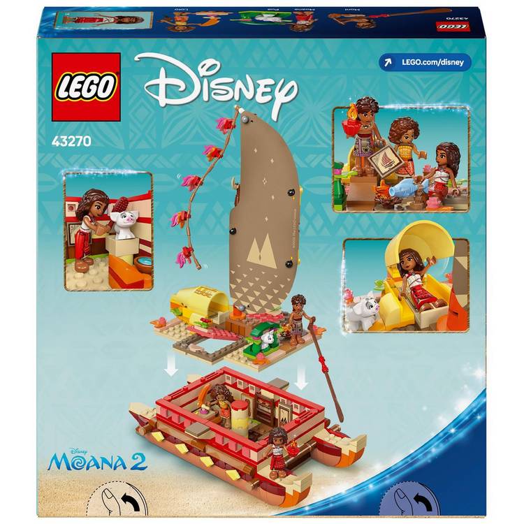 LEGO Moana's Adventure Canoe building set 529 pieces, UK version