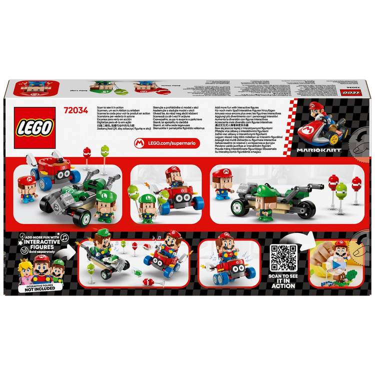 LEGO Super Mario Kart playset Baby Mario vs Baby Luigi - British product