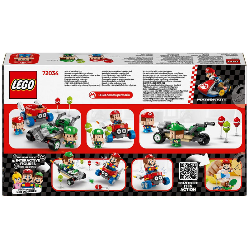 LEGO Super Mario Kart playset Baby Mario vs Baby Luigi - British product