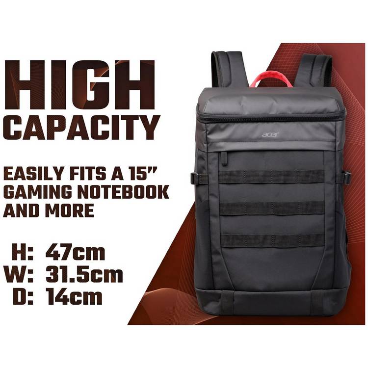 Acer Nitro Utility gaming laptop backpack 15.6 inch black, UK version