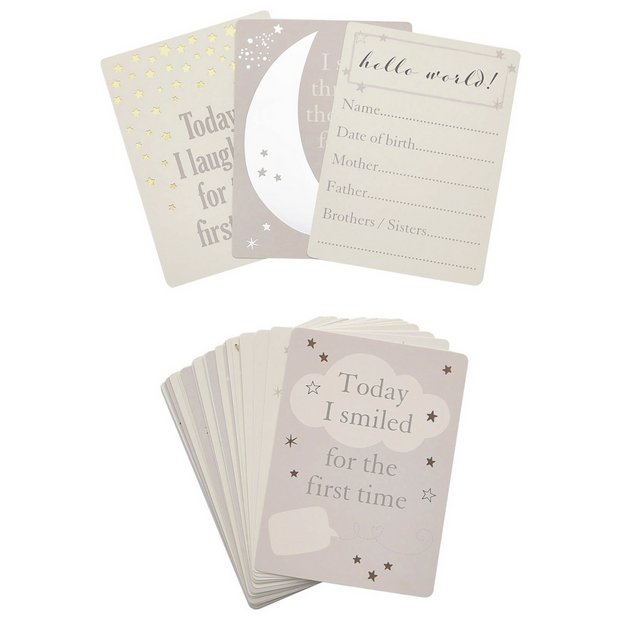 Bambino Little Star baby milestone cards set of 30 (British brand)