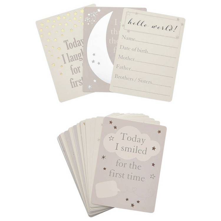 Bambino Little Star baby milestone cards set of 30 (British brand)