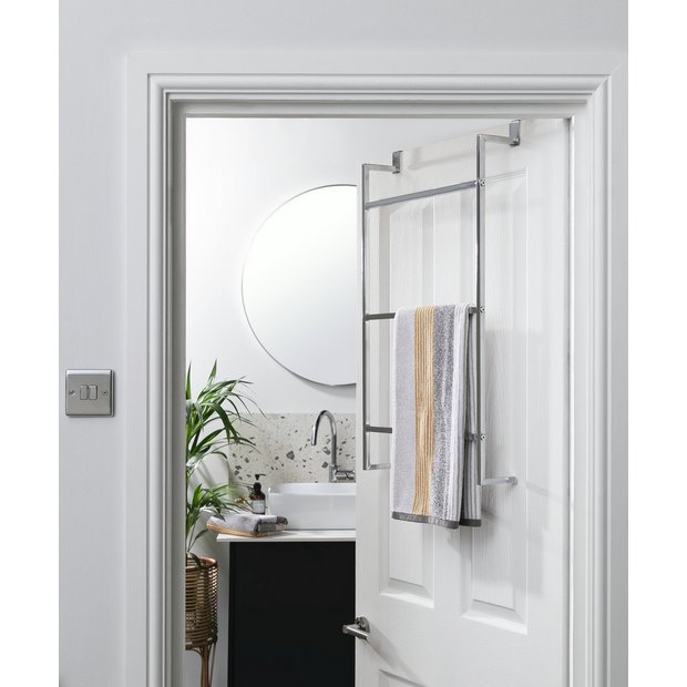 Habitat over door towel rail chrome three tier (British brand)
