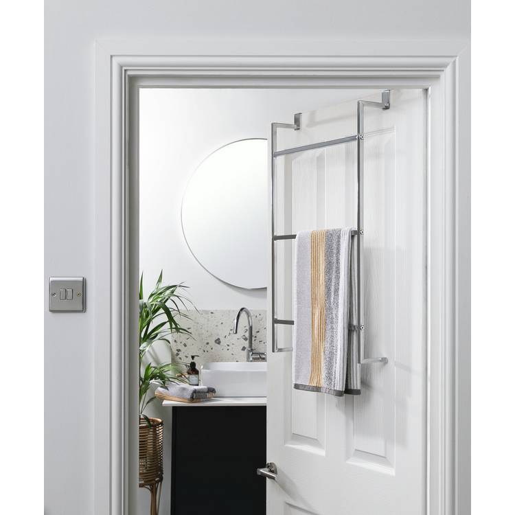 Habitat over door towel rail chrome three tier (British brand)