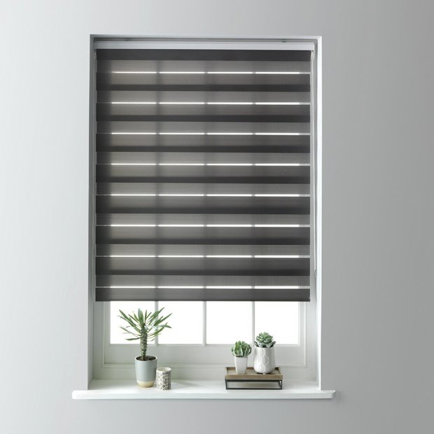 Habitat day and night grey roller blind 90cm - British product