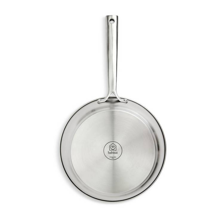 Habitat 28cm frying pan brushed stainless steel (British brand)