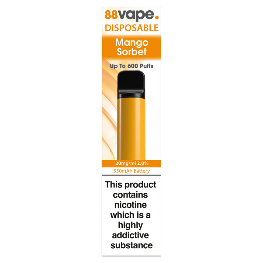 88Vape Disposable Mango Sorbet GOODS ASDA   