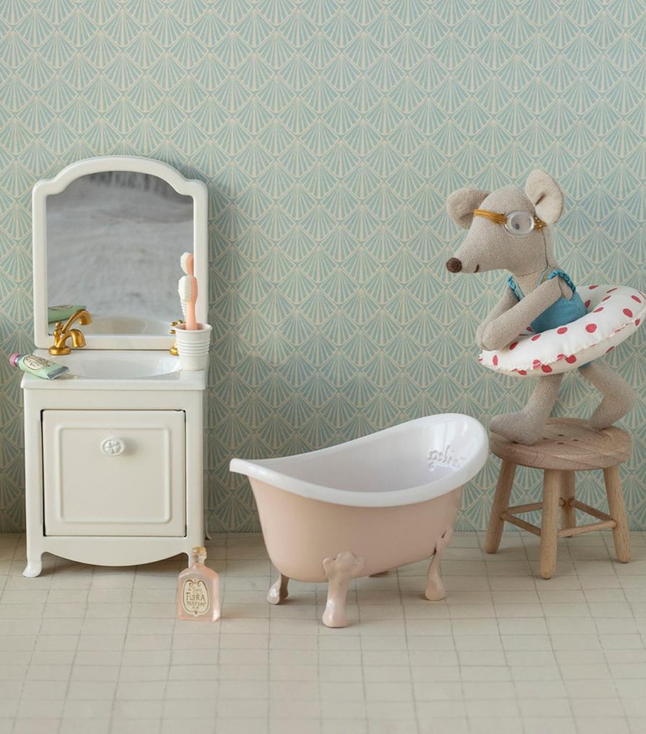 Maileg mouse bathtub vintage metal H6cm - British product