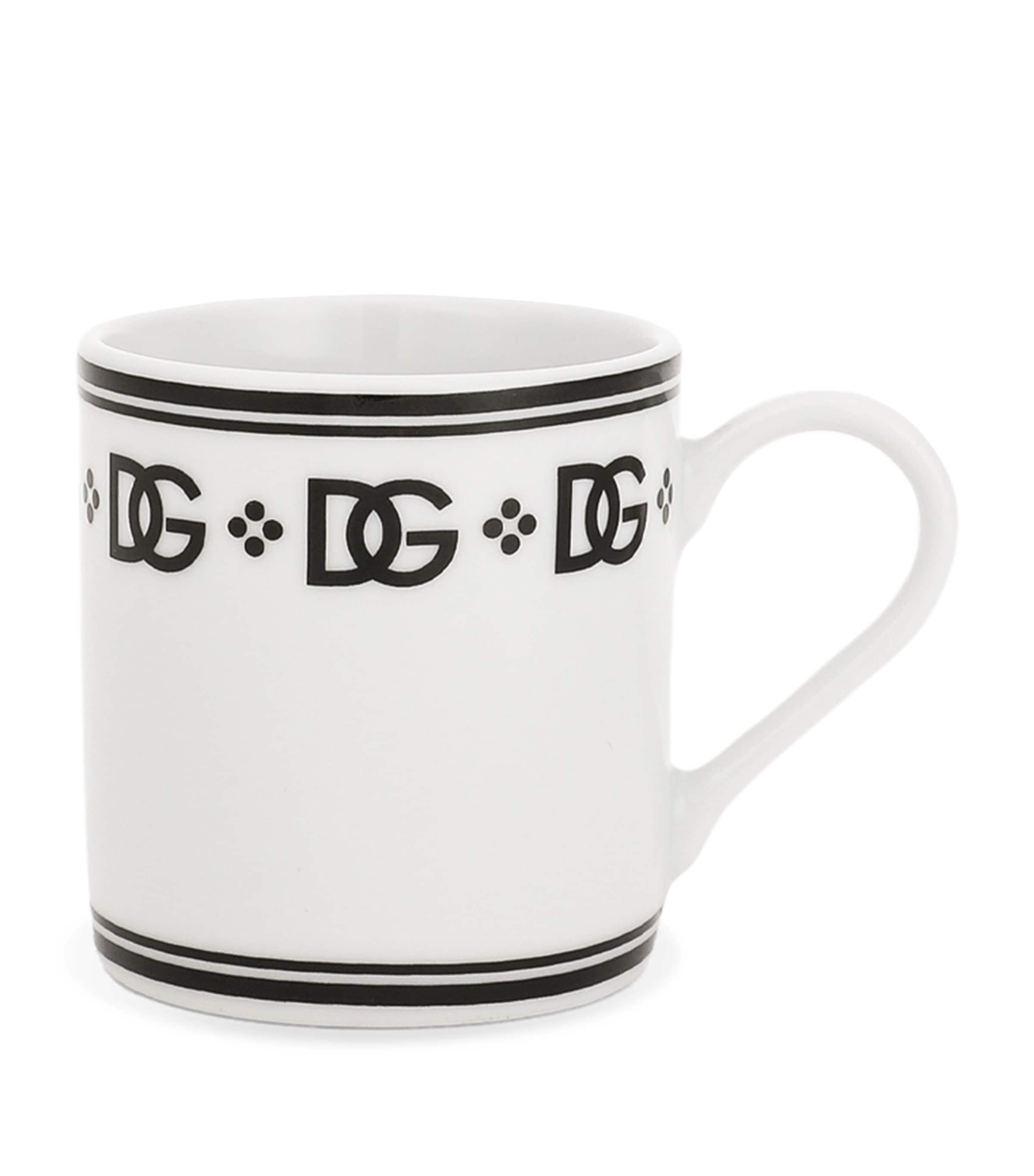 Dolce&Gabbana DG Logo porcelain coffee cup and saucer set - British product