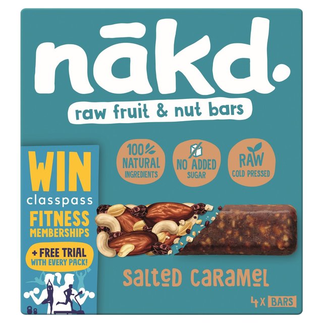 nakd. Salted Caramel Fruit & Nut Bars Multipack   4 x 35g