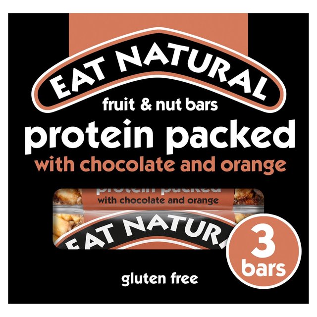 Eat Natural Protein Packed Chocolate & Orange Bars   3 x 40g