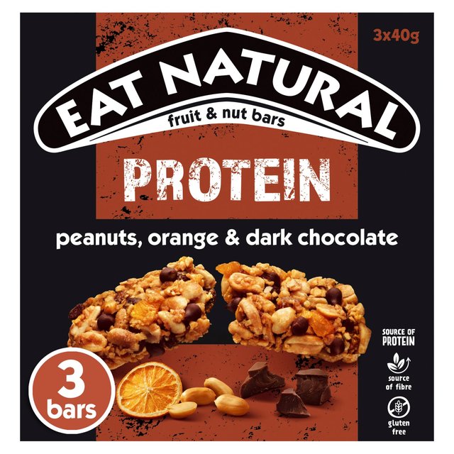 Eat Natural Protein Packed Chocolate & Orange Bars   3 x 40g GOODS M&S   