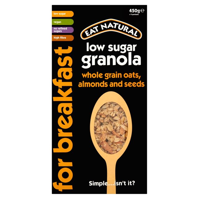 Eat Natural Low Sugar Granola Wholegrain Oats Almonds & Seeds   450g GOODS M&S   