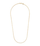 Azlee yellow gold thin wheat chain necklace 51cm, imported from the UK