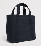Harrods small cotton canvas tote bag with rosette brooch, imported from the UK