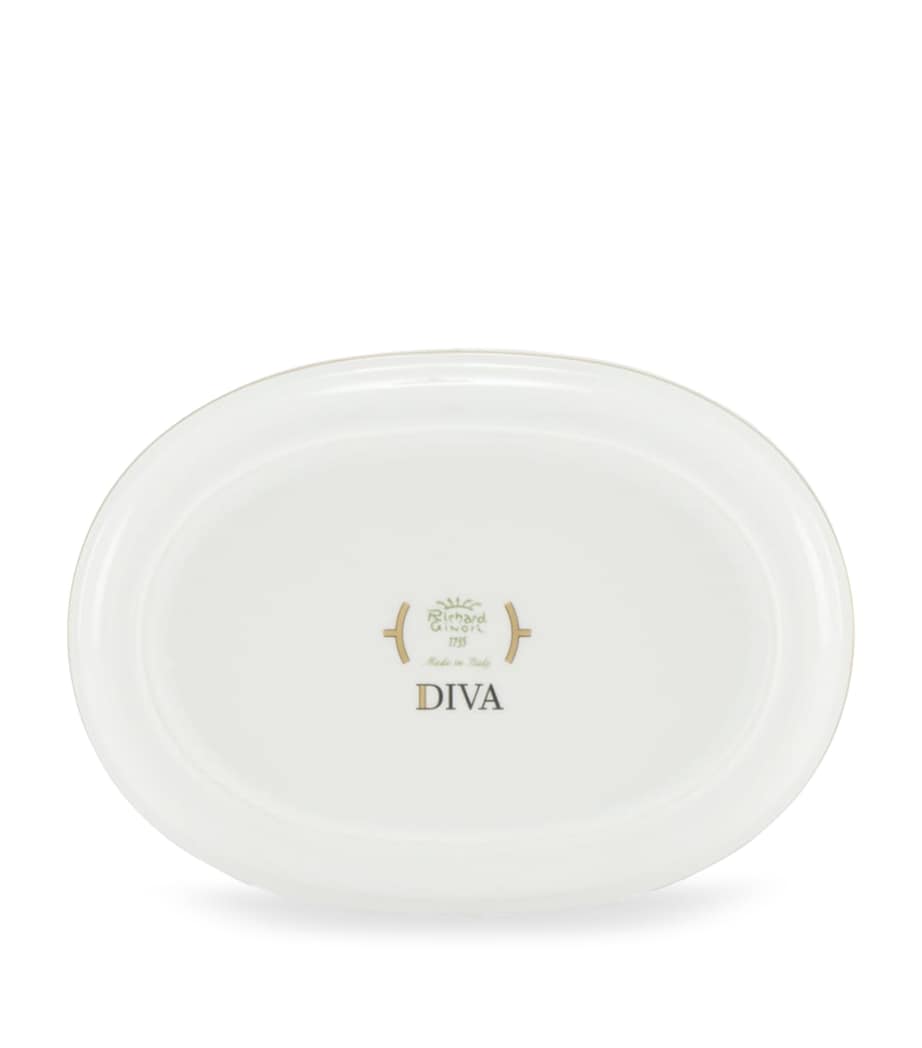 GINORI 1735 porcelain Colonna Diva Giallo pickle dish 21.5cm, UK version