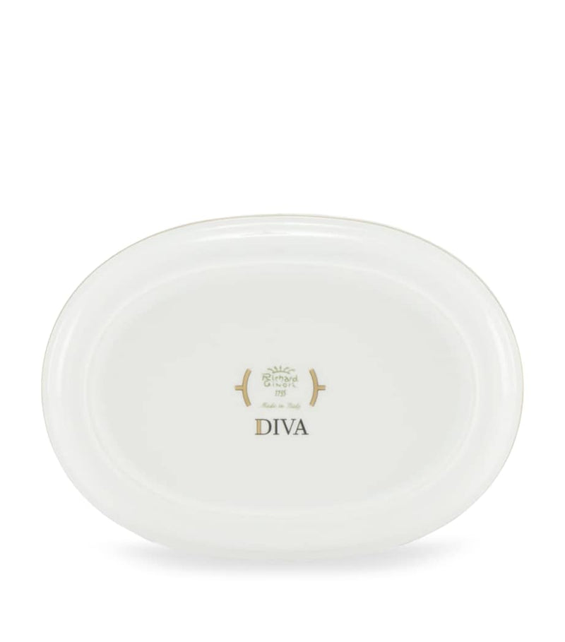 GINORI 1735 porcelain Colonna Diva Giallo pickle dish 21.5cm, UK version