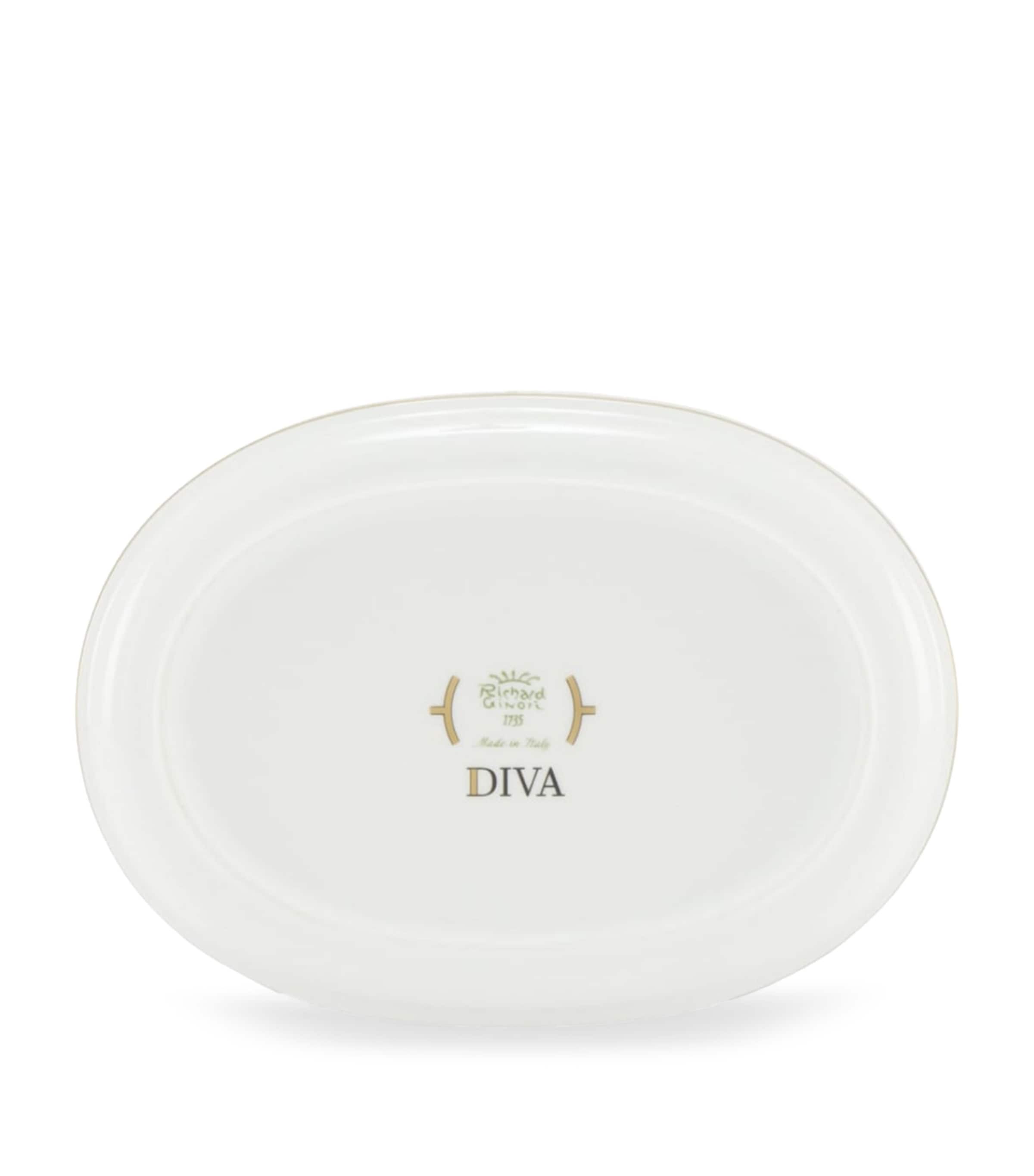 GINORI 1735 porcelain Colonna Diva Giallo pickle dish 21.5cm, UK version