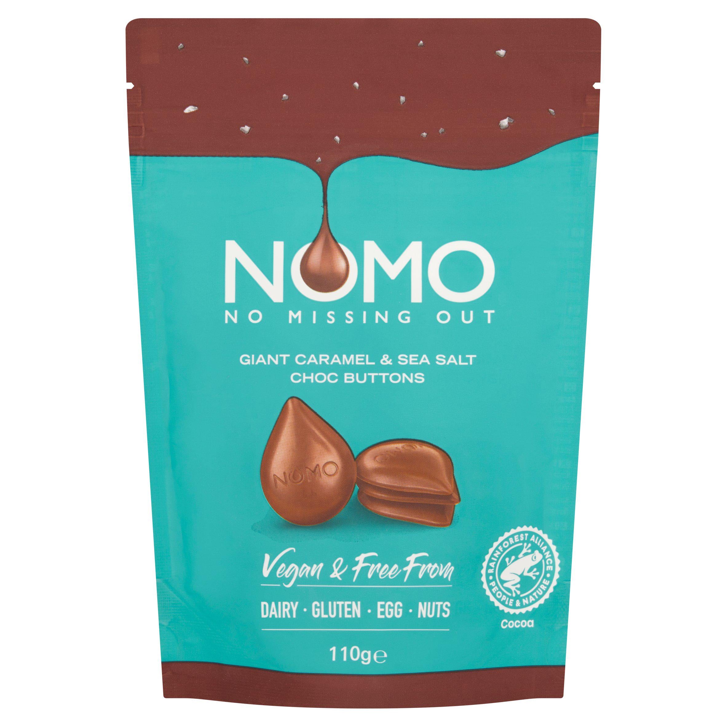 NOMO Giant Caramel & Sea Salt Choc Buttons 110g GOODS Sainsburys   