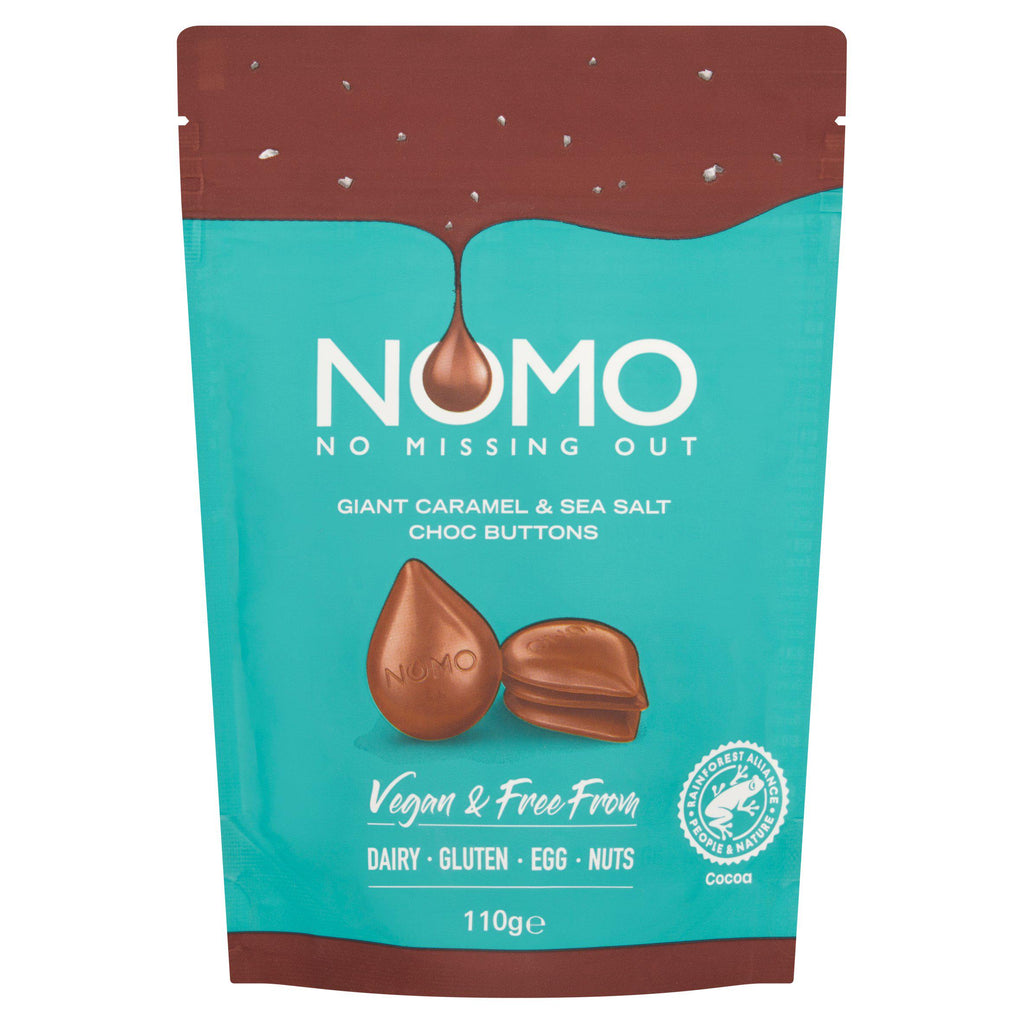 NOMO Giant Caramel & Sea Salt Choc Buttons 110g