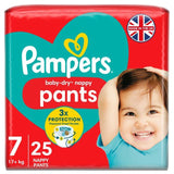 Pampers Baby-Dry Nappy Pants Size 7 (17kg+) Essential Pack   25 per pack GOODS M&S   