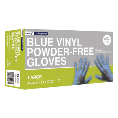Costco UK Clearly Professional Blå Vinylhansker i Stor Pakke med 100- Kjøp online hos McGrocer