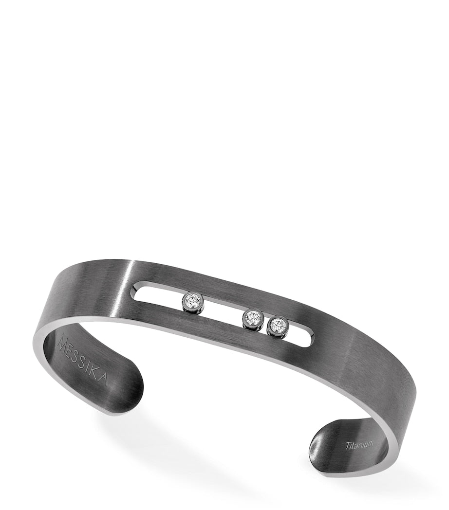 Messika Move titanium diamond cuff bracelet 0.23ct, UK version