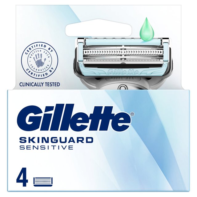 Gillette Skinguard Sensitive Razor Blades   4 per pack GOODS M&S   