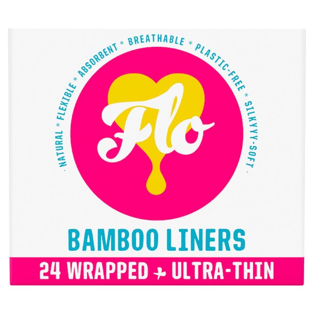 FLO Bamboo Daily Liners Wrapped & Ultra Thin   24 per pack GOODS M&S   