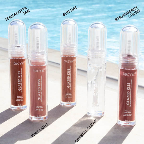 Technic Summer Glazed Kiss Pink Light lip gloss, imported from the UK