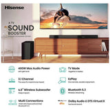 Hisense HS3100 3.1ch soundbar with wireless subwoofer, UK version