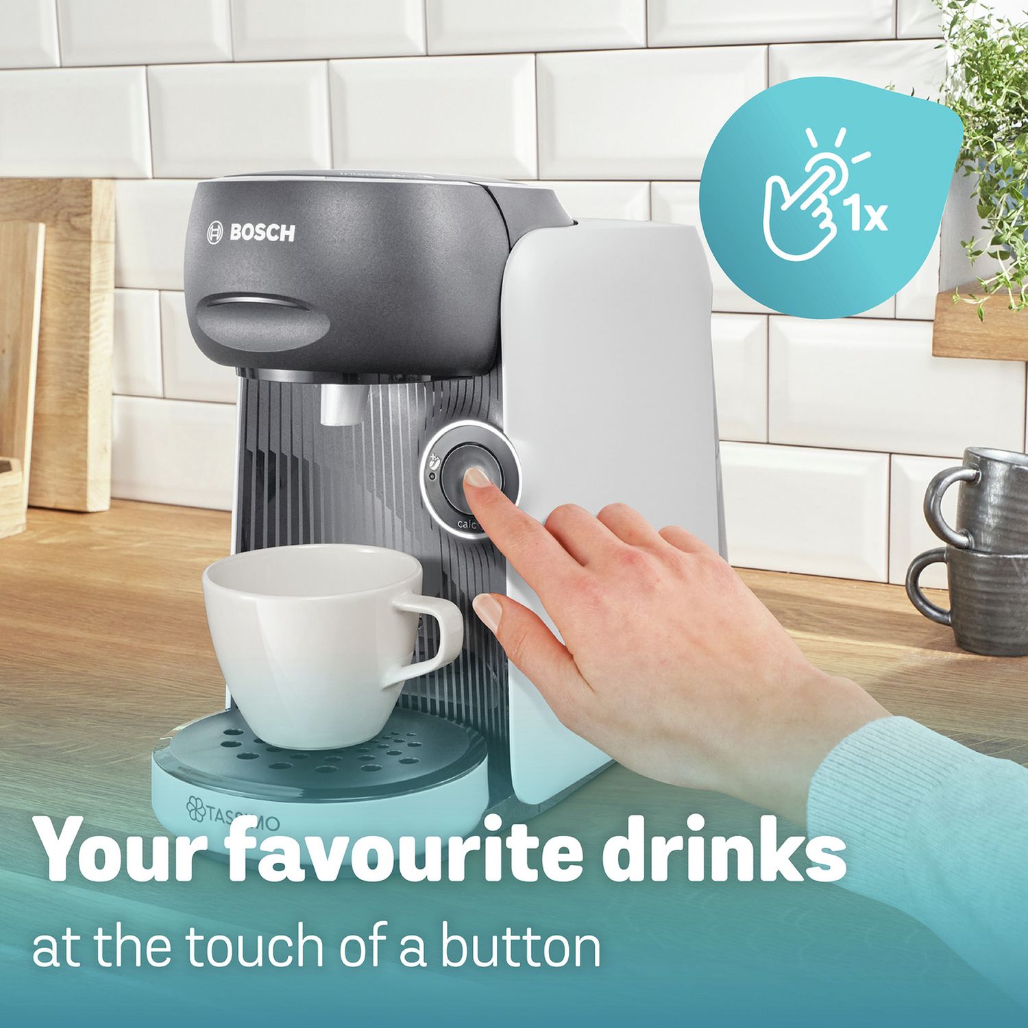 Tassimo pod coffee machine white, UK version