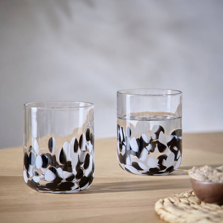 Habitat Confetti Tumbler Glasses set of two 290ml, imported from the UK