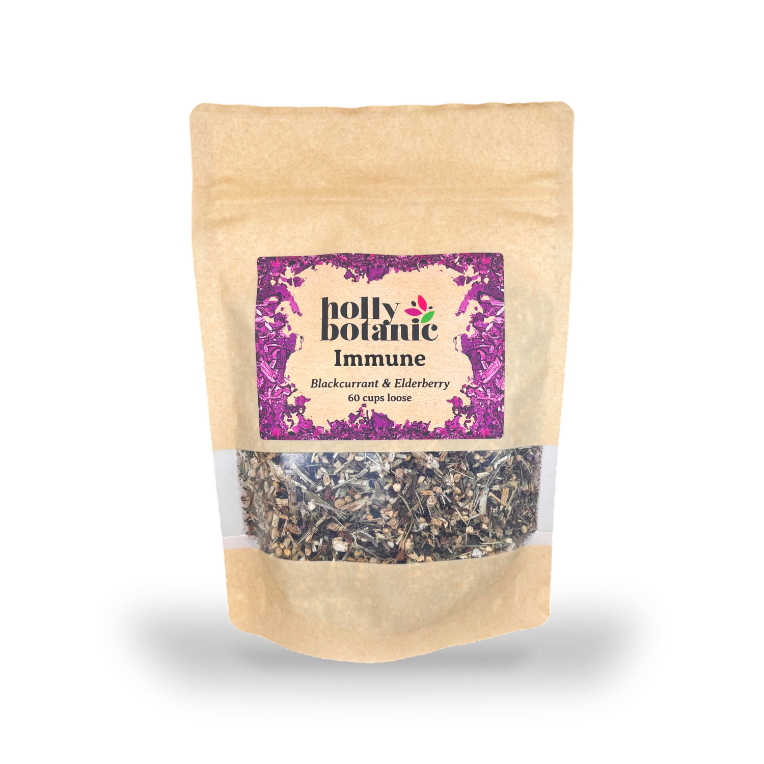 Holly Botanic Immune Tisane Blackcurrant Elderberry 60 Cup Loose - British product