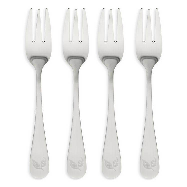 Habitat satin cake fork set 4pc - British product